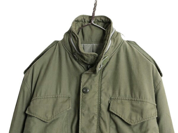 60s 米軍実物 US ARMY M-65 フィールド ジャケット MEDIUM 程 古着 ヴィンテージ ミリタリー 軍物 2nd アルミジップ M65 ジャンパー カーキ