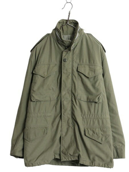 60s 米軍実物 US ARMY M-65 フィールド ジャケット MEDIUM 程 古着 ヴィンテージ ミリタリー 軍物 2nd アルミジップ M65 ジャンパー カーキ
