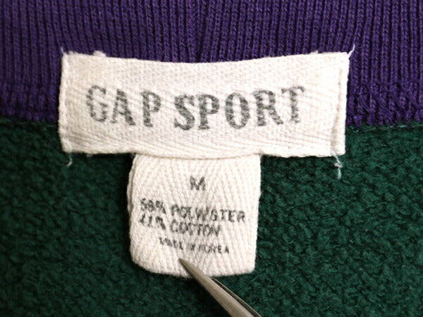 90s OLD GAP SPORT スウェット カーディガン メンズ M / オールド