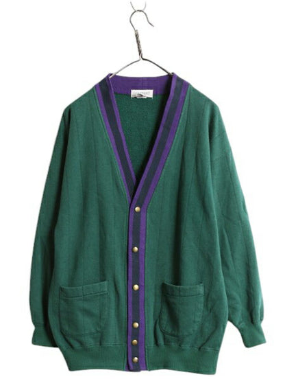90s OLD GAP SPORT スウェット カーディガン メンズ M / オールド ギャップ スエット 裏起毛 チルデン タイプ 前開き 重ね着 ポケット付き