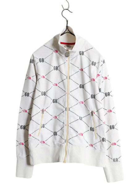 ノースフェイス トラック ジャケット レディース M 総柄 The North Face フルジップ ジャージ ジャンパー ブルゾン ハイネック アウトドア