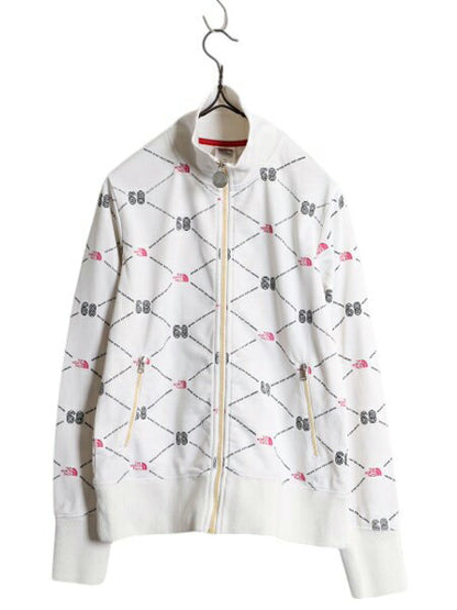 ノースフェイス トラック ジャケット レディース M 総柄 The North Face フルジップ ジャージ ジャンパー ブルゾン ハイネック アウトドア