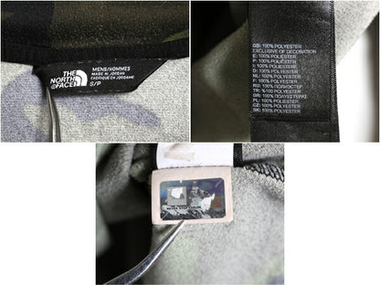 ノースフェイス 迷彩 ハーフジップ ストレッチ 長袖 Tシャツ メンズ S 古着 裏起毛 フリース The North Face ロンT ジャージ プルオーバー