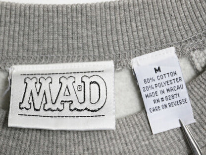 90s MAD マガジン キャラクター イラスト 刺繍 スウェット メンズ レディース M / オールド トレーナー 企業物 当時物 アート オフィシャル