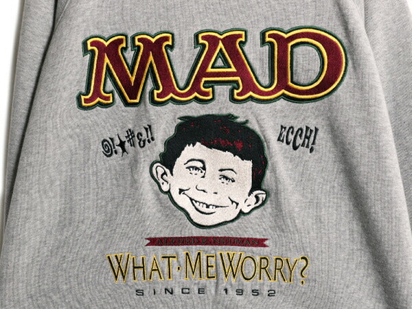 90s MAD マガジン キャラクター イラスト 刺繍 スウェット メンズ レディース M / オールド トレーナー 企業物 当時物 アート オフィシャル