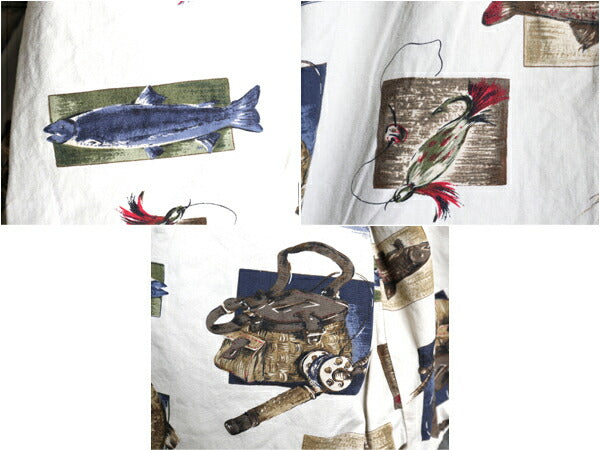 90s ウールリッチ フィッシング ベスト メンズ L 古着 オールド Woolrich フルジップ ハンティング  サファリ アウトドア コットン 重ね着