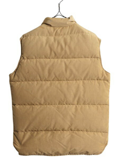 70s ウールリッチ ダウン ベスト メンズ M 程 古着 Woolrich 70年代 ヴィンテージ アウトドア 重ね着 60/40 クロス ハイネック フルジップ