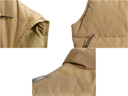 70s ウールリッチ ダウン ベスト メンズ M 程 古着 Woolrich 70年代 ヴィンテージ アウトドア 重ね着 60/40 クロス ハイネック フルジップ