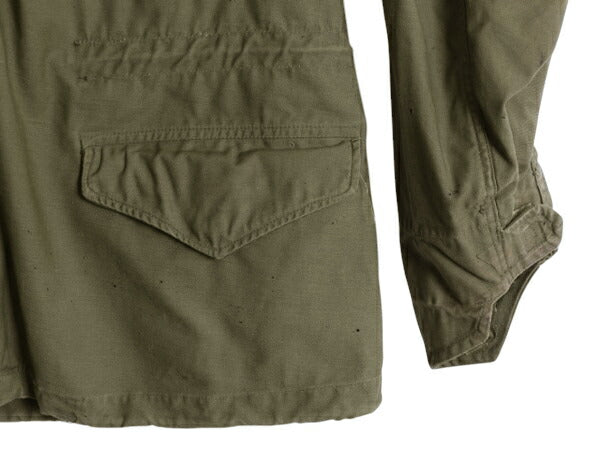 70s ALPHA 社製 米軍実物 US ARMY M-65 フィールド ジャケット MEDIUM SHORT 74年製 ヴィンテージ ミリタリー 軍物 3rd ブラス M65 カーキ