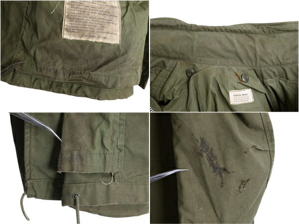 60s 米軍実物 US ARMY M-65 フィールド ジャケット REGULAR SMALL 古着 67年製 ヴィンテージ ミリタリー 2nd アルミジップ M65 ジャンパー