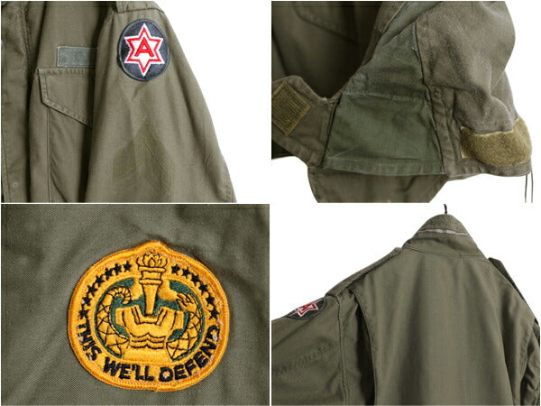 60s ALPHA 社製 米軍実物 US ARMY M-65 フィールド ジャケット SHORT MEDIUM / 古着 67年製 ヴィンテージ ミリタリー 2nd アルミジップ M65