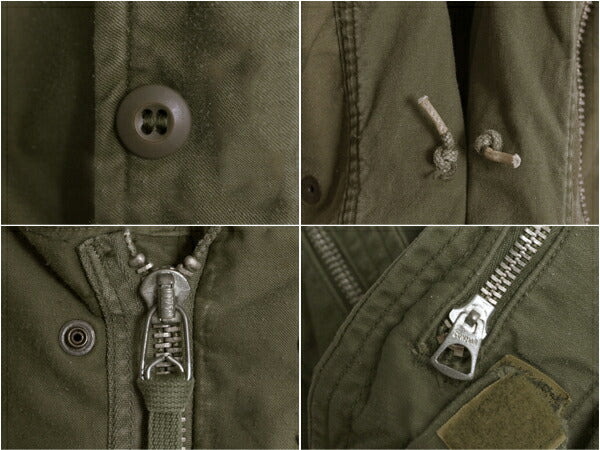 60s ALPHA 社製 米軍実物 US ARMY M-65 フィールド ジャケット SHORT MEDIUM / 古着 67年製 ヴィンテージ ミリタリー 2nd アルミジップ M65