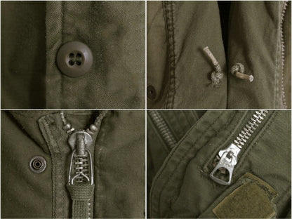 60s ALPHA 社製 米軍実物 US ARMY M-65 フィールド ジャケット SHORT MEDIUM / 古着 67年製 ヴィンテージ ミリタリー 2nd アルミジップ M65