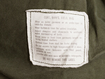 60s ALPHA 社製 米軍実物 US ARMY M-65 フィールド ジャケット SHORT MEDIUM / 古着 67年製 ヴィンテージ ミリタリー 2nd アルミジップ M65