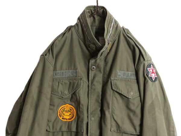 60s ALPHA 社製 米軍実物 US ARMY M-65 フィールド ジャケット SHORT MEDIUM / 古着 67年製 ヴィンテージ ミリタリー 2nd アルミジップ M65
