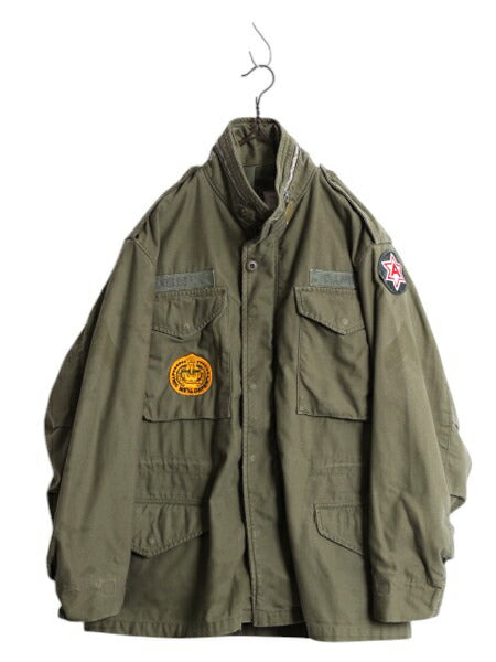 60s ALPHA 社製 米軍実物 US ARMY M-65 フィールド ジャケット SHORT MEDIUM / 古着 67年製 ヴィンテージ ミリタリー 2nd アルミジップ M65