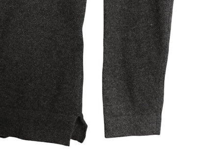 ポロ ラルフローレン ニット セーター レディース S / 古着 カシミヤ メリノ ウール クルーネック ワンポイント カシミア 無地 薄手 グレー