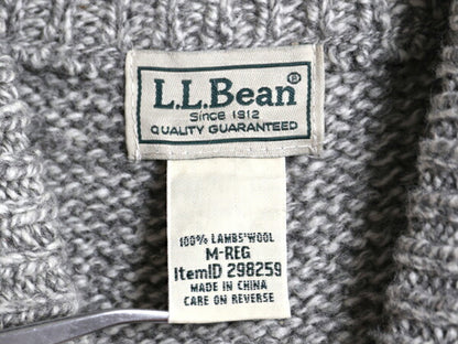 00s エルエルビーン ヘンリーネック ラム ウール ニット セーター メンズ M / 古着 LLBEAN 00年代 オールド ノルディック 総柄 アウトドア