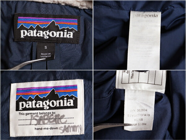 パタゴニア ガールズ ダウン パーカー キッズ S 19年製 Patagonia ナイロン ジャケット ボア パイル フリース ジャンパー フルジップ 子供