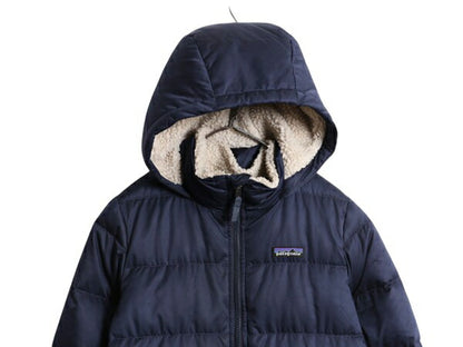 パタゴニア ガールズ ダウン パーカー キッズ S 19年製 Patagonia ナイロン ジャケット ボア パイル フリース ジャンパー フルジップ 子供