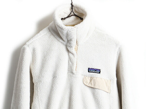 11年製 希少サイズ XS ■ パタゴニア リツール スナップT プルオーバー ジャケット ( レディース  ) 古着 Patagonia フリース ブルゾン 白