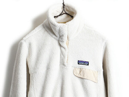 11年製 希少サイズ XS ■ パタゴニア リツール スナップT プルオーバー ジャケット ( レディース  ) 古着 Patagonia フリース ブルゾン 白
