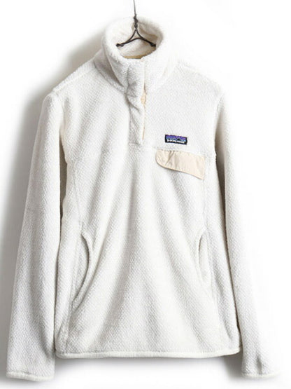 11年製 希少サイズ XS ■ パタゴニア リツール スナップT プルオーバー ジャケット ( レディース  ) 古着 Patagonia フリース ブルゾン 白