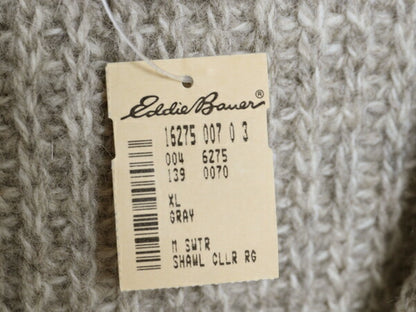 デッドストック 90s エディーバウアー ショールカラー ウール ニット セーター メンズ XL 新品 オールド Eddie Bauer 黒タグ 大きいサイズ