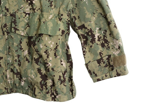 17年製 米軍実物 US NAVY デジタル ウッドランドカモ 迷彩 ゴアテックス ジャケット MEDIUM LONG / AOR2 ECWCS ミリタリー ブルゾン NWU