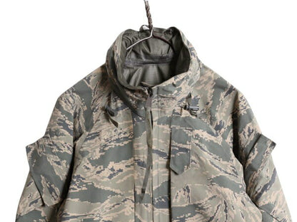 16年製 米軍実物 APECS デジタル タイガーカモ 迷彩 ゴアテックス ジャケット X-SMALL SHORT 古着 軍物 ミリタリー USAF ABU エアフォース