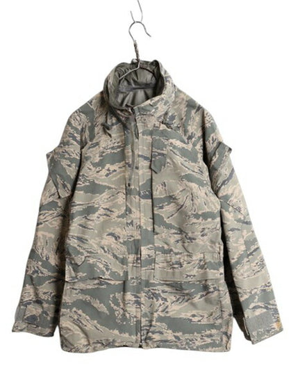 16年製 米軍実物 APECS デジタル タイガーカモ 迷彩 ゴアテックス ジャケット X-SMALL SHORT 古着 軍物 ミリタリー USAF ABU エアフォース