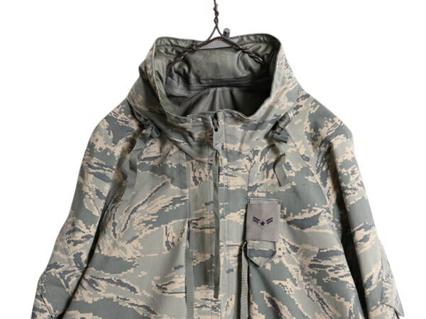 14年製 米軍実物 APECS デジタル タイガーカモ 迷彩 ゴアテックス ジャケット MEDIUM REGULAR 古着 軍物 ミリタリー USAF ABU エアフォース