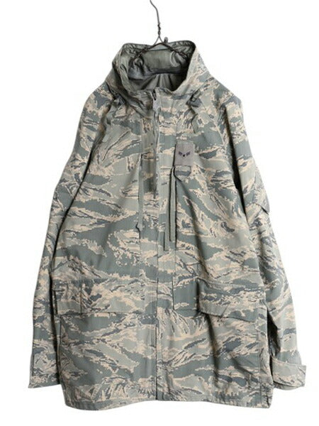 14年製 米軍実物 APECS デジタル タイガーカモ 迷彩 ゴアテックス ジャケット MEDIUM REGULAR 古着 軍物 ミリタリー USAF ABU エアフォース