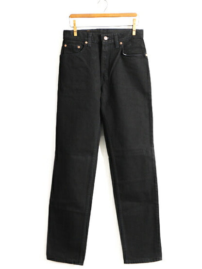 タグ付き 新品 デッドストック 90s USA製 Levis 505 ブラック デニム パンツ レディース S 程/ リーバイス ジーンズ ジーパン ストレート g