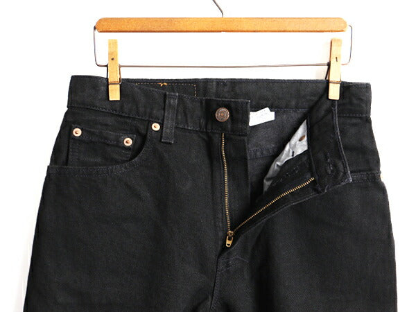 タグ付き 新品 デッドストック 90s USA製 Levis 505 ブラック デニム パンツ レディース S 程/ リーバイス ジーンズ ジーパン ストレート g