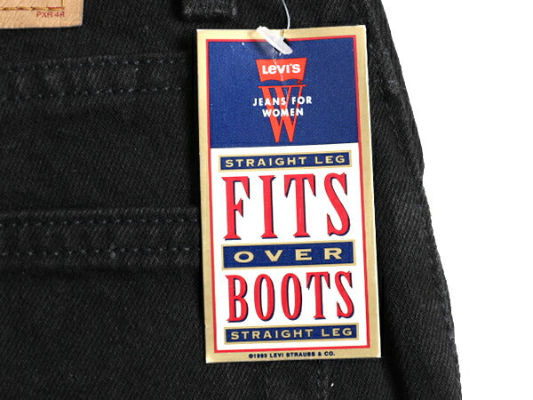 タグ付き 新品 デッドストック 90s USA製 Levis 505 ブラック デニム パンツ レディース S 程/ リーバイス ジーンズ ジーパン ストレート g