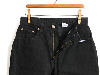 タグ付き 新品 デッドストック 90s USA製 Levis 505 ブラック デニム パンツ レディース S 程/ リーバイス ジーンズ ジーパン ストレート H