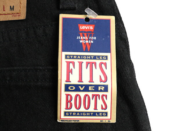 タグ付き 新品 デッドストック 90s USA製 Levis 505 ブラック デニム パンツ レディース S 程/ リーバイス ジーンズ ジーパン ストレート H