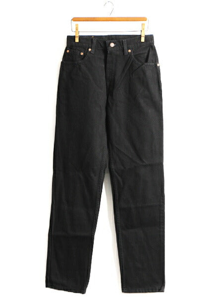 タグ付き 新品 デッドストック 90s USA製 Levis 505 ブラック デニム パンツ レディース S 程/ リーバイス ジーンズ ジーパン ストレート J