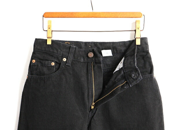 タグ付き 新品 デッドストック 90s USA製 Levis 505 ブラック デニム パンツ レディース S 程/ リーバイス ジーンズ ジーパン ストレート L
