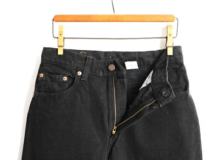 タグ付き 新品 デッドストック 90s USA製 Levis 505 ブラック デニム パンツ レディース S 程/ リーバイス ジーンズ ジーパン ストレート L