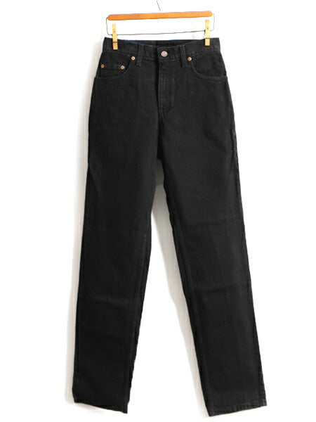 タグ付き 新品 デッドストック 90s USA製 Levis 505 ブラック デニム パンツ レディース S 程/ リーバイス ジーンズ ジーパン ストレート N