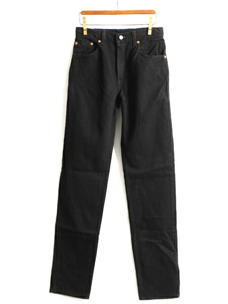 タグ付き 新品 デッドストック 90s USA製 Levis 505 ブラック デニム パンツ レディース S 程/ リーバイス ジーンズ ジーパン ストレート P