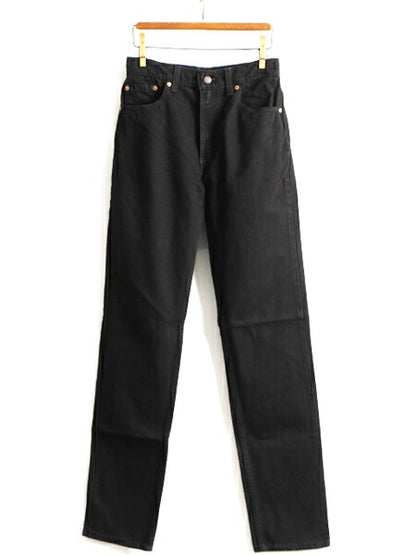 タグ付き 新品 デッドストック 90s USA製 Levis 505 ブラック デニム パンツ レディース S 程/ リーバイス ジーンズ ジーパン ストレート R
