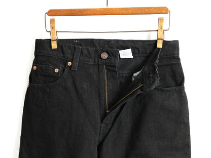 タグ付き 新品 デッドストック 90s USA製 Levis 505 ブラック デニム パンツ レディース S 程/ リーバイス ジーンズ ジーパン ストレート T