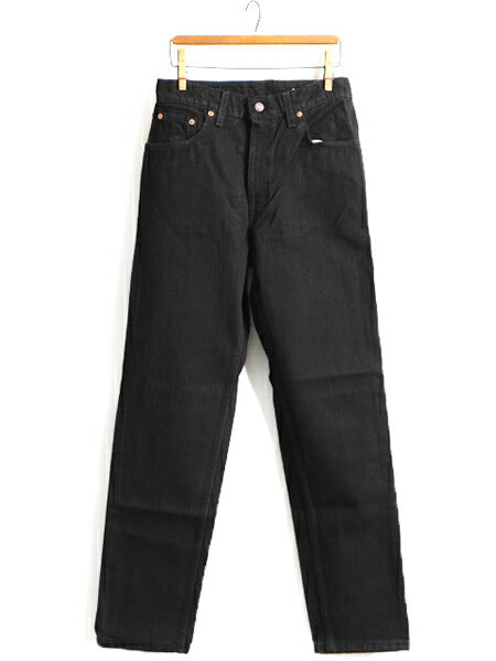 タグ付き 新品 デッドストック 90s USA製 Levis 505 ブラック デニム パンツ レディース S 程/ リーバイス ジーンズ ジーパン ストレート W