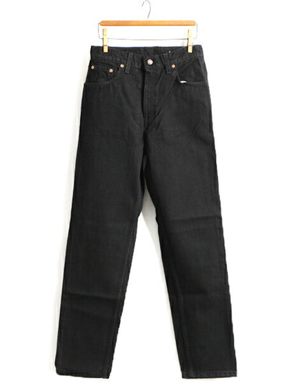 タグ付き 新品 デッドストック 90s USA製 Levis 505 ブラック デニム パンツ レディース S 程/ リーバイス ジーンズ ジーパン ストレート W