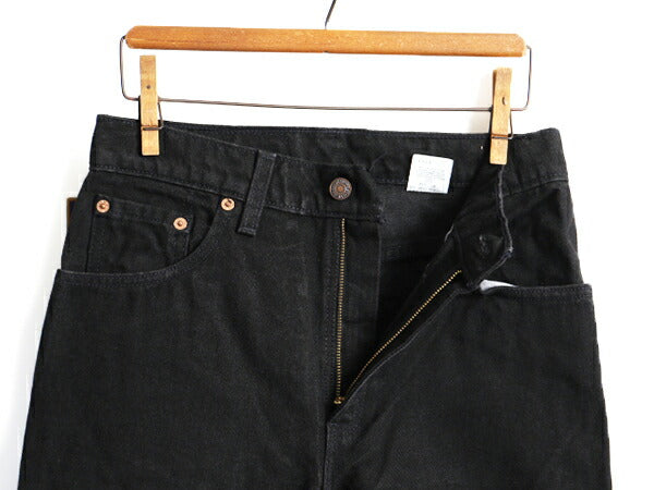 タグ付き 新品 デッドストック 90s USA製 Levis 505 ブラック デニム パンツ レディース S 程/ リーバイス ジーンズ ジーパン ストレート W