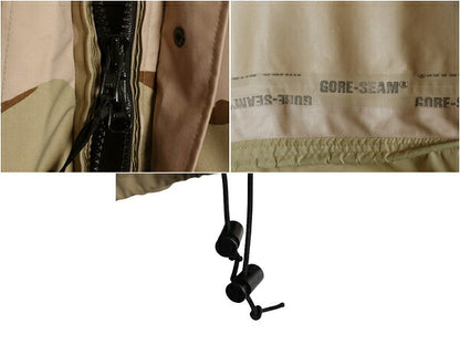 民間 モデル USMC ECWCS デザートカモ 迷彩 ゴアテックス ジャケット MEDIUM REGULAR ミリタリー 2nd GEN 軍物 海兵隊 マンパ  収納フード