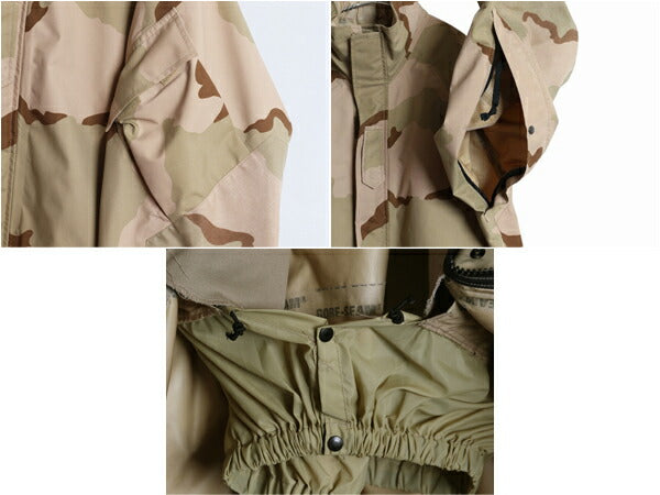 民間 モデル USMC ECWCS デザートカモ 迷彩 ゴアテックス ジャケット MEDIUM REGULAR ミリタリー 2nd GEN 軍物 海兵隊 マンパ  収納フード